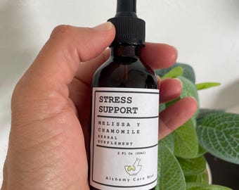 Stress-ondersteunende tinctuur | Kruidensupplement kamille melisse (2 fl oz)