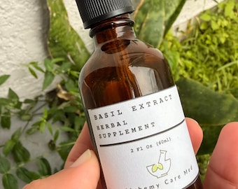 Holy Basil Extract (2 Oz)/ Tulsi Leaf Extract / Ocimum Sanctum / Traditional Herb