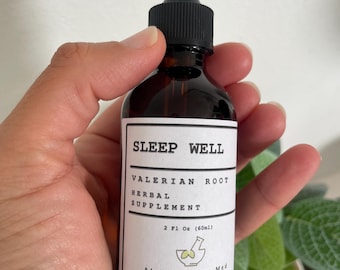 Sleep Well Valerian Root Tincture | Natural Sleep Support Drops (60ml)