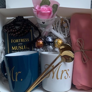 Nikkah gift, Wedding gift, Islamic wedding gift, Gift for Her and Him, Islamic bride and groom, Eid gift, Hijab gift