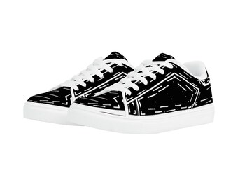 Cartoon Shoe Line Art Sneaker Custom Low Top Shoe sketch Fashion Footwear Stylish Sneaker Black