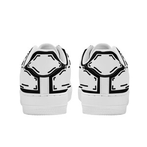 Cartoon Custom Shoe Line Art Sneaker Fashion Footwear Sneaker Head Shoe Lover Black And White Shoes image 4