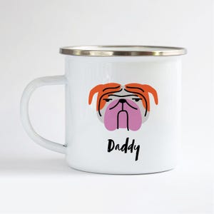 Fun Personalised Enamel Mug, Personalised Kids Cup, Name on Enamel Mug, Kids Birthday Mug, Dog Lover Mug, Easter Mug, Cute Kids Mug, Easter