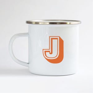 Personalised Initialled Enamel Mug, Personalised Kids Cup, Initialled Enamel Mug, Kids Birthday Mug, Personalised Mug, Birthday Gift Mug