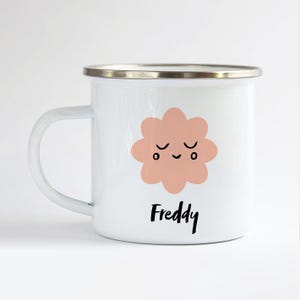 Personalised Enamel Mug, Personalised Fun Kids Mug, Name on Enamel Mug, Cute Kids Mug, Customised Tin Mug, Easter Mug, Camping Style Mug