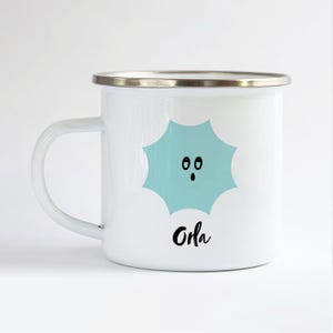 Personalised Enamel Mug, Personalised Fun Kids Mug, Name on Enamel Mug, Cute Kids Mug, Personalised Mug, Easter Mug, Camping Style Mug