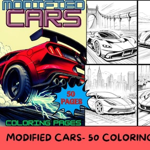 50 Supercar Coloring Pages: Modified Sports Car Designs PDF
