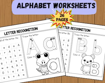 Alphabet Tracing Worksheets: Homeschool Kindergarten (PDF)
