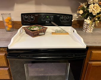serving tray kitchen decor wooden stove cover farmhouse style stove topper noodle board housewarming gift kitchen serving tray