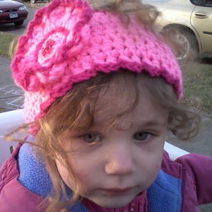 Bright Pink Toddler Headband/ Dakota Rose