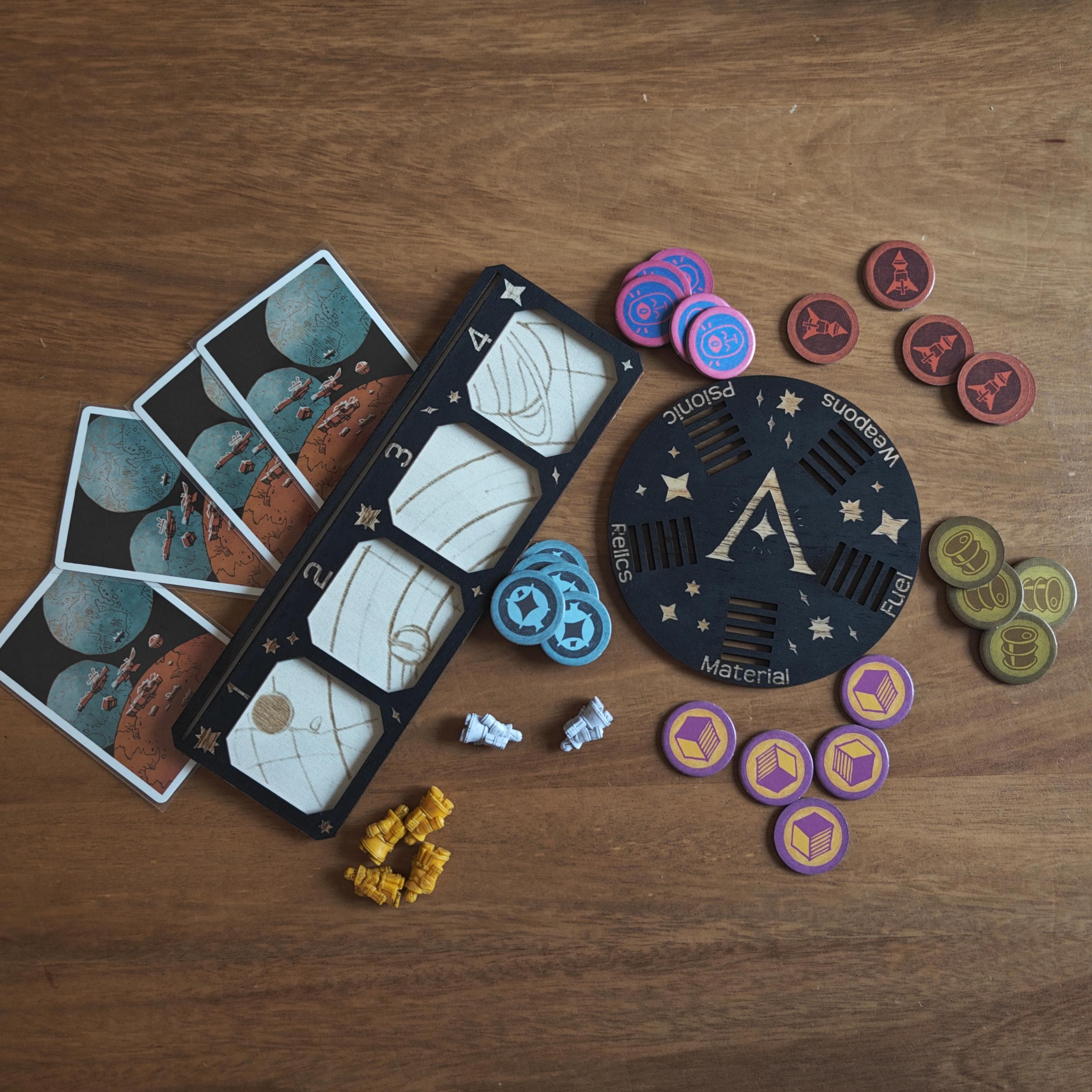 Arcs Board Game Upgrade - Resource Token and Court Cards and Agents holder accessories