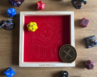 Dice Tray | Custom Engraved TTRPG Accessory for DnD, Pathfinder & More