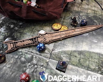 Daggerheart Distance Ruler | Measurement for Melee, Very Close, Close and Far | TTRPG Wooden Accessory