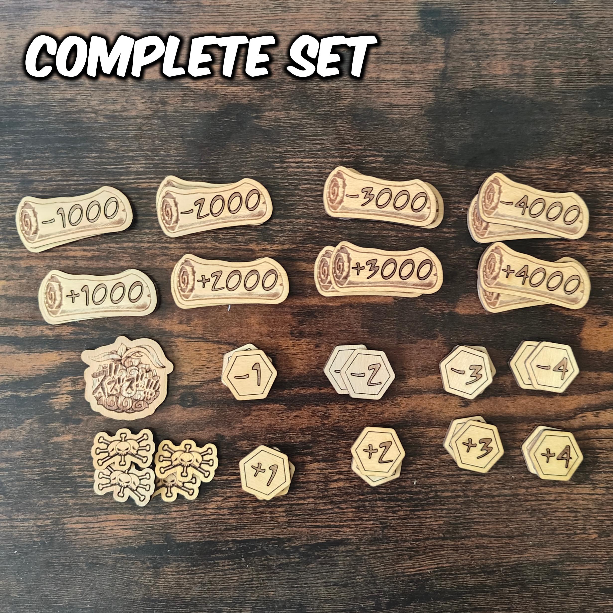 One Piece TCG Wooden Tokens: Power, Cost, and Effect Modifiers - Etsy