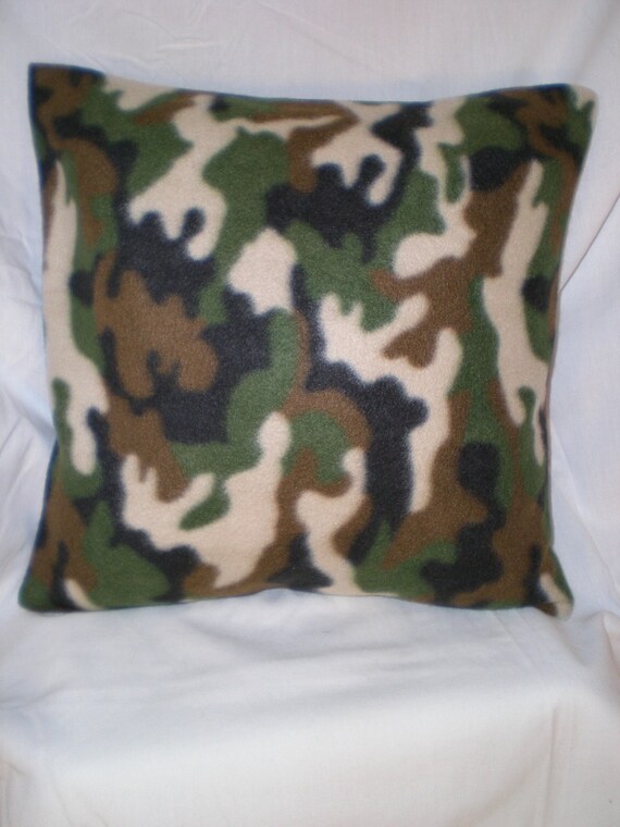 Green Black Beige Brown Camo 14 X 14 Pillow Sham Envelope Etsy