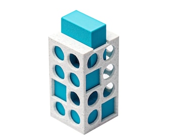MINIMA-torenpuzzel • 3D-geprinte hersenkraker, bureauspeelgoed