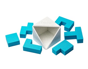 Toplun Packing Puzzle • Spatial Logic Brain Teaser • 3D Printed Puzzle Gift for Adults • Hard Thinking Challenge