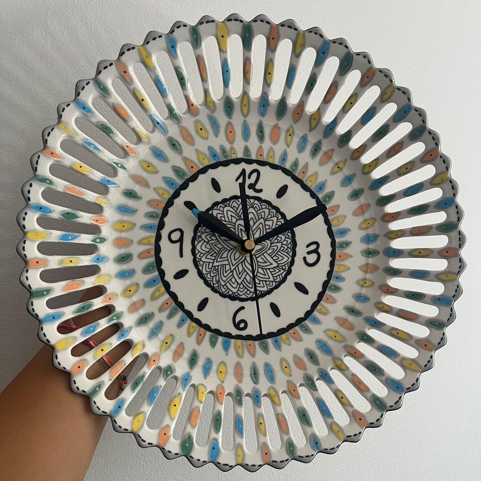 トルコ雑貨【アヴァノス陶器　壁掛け時計　カラフル】 楽天市場】A+ (アクセントプラス) カラフルフレンチ 掛け時計