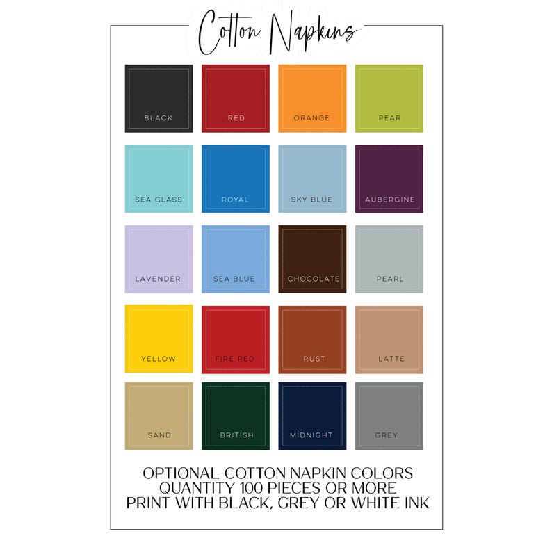Cotton and Paper Napkins - Personalized Custom Napkins - Wedding Birthday Baby Shower - Beverage or Cocktail Size - FREE U.S. Shipping image 10