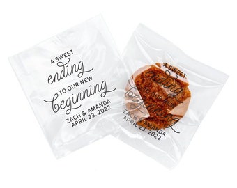 Heat Seal Treat Bags Personalized Clear Bags - CUSTOM - Favors or Packaging - Coffee Beans, Cookies, Marshmallows - Free U.S. Shipping