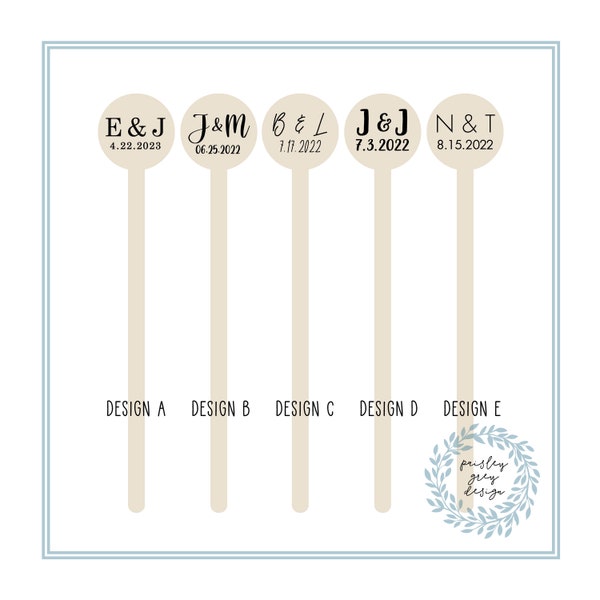 Personalized Wooden Drink Stirrers, Coffee Stirrers or Cupcake Picks - Custom Text or Graphic - Font Choice