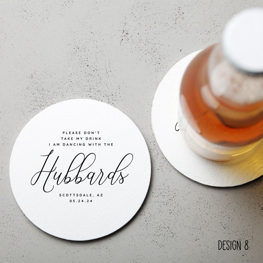 Extra Thick Coaster Write-on Custom Disposable Paper Coasters - Round ...