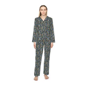 Elegant Women's Satin Pajamas, Luxurious Sleepwear, Cozy Nightwear, Perfect Gift for Her, Birthday, Anniversary, Holiday, floral