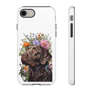 Tough Cases - Chocolate Lab Cell Phone Case, Protective Phone Cover, Rugged Phone Case, Lab Lover Gift, Dog Owner Accessory