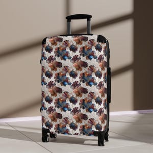 Floral Suitcase - Travel Luggage, Stylish Carry-On, Summer Vacation Accessory, Weekend Getaway Must-Have, Unique Gift Idea
