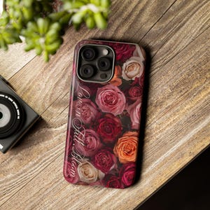 Tough Cases, Valentines Roses Phone Case, Love in Full Bloom Floral Cover, Gift for Her, Protective Accessories, Flower Design, Romantic