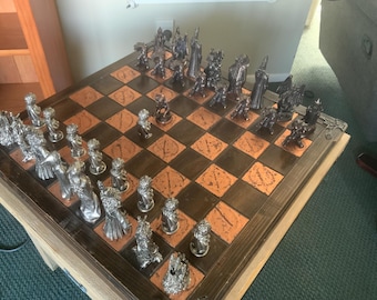 The War of the Rings Chess set and board