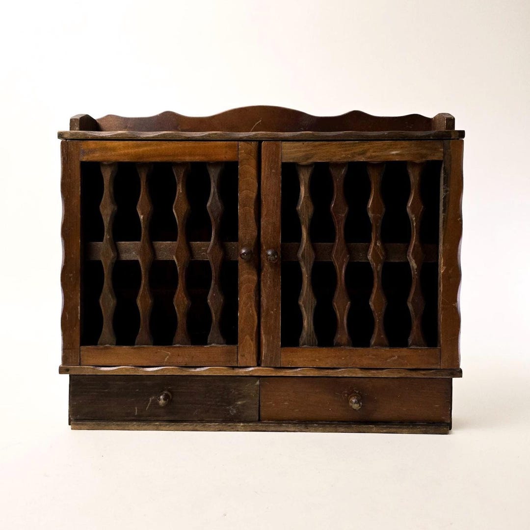 Vintage Wood Spice Rack – Rustic Farmhouse Kitchen Wall Display - Etsy