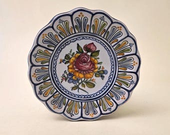 手描きのメキシコ陶器皿 - 青と黄色の天体の星と月のデザイン - Etsy 日本