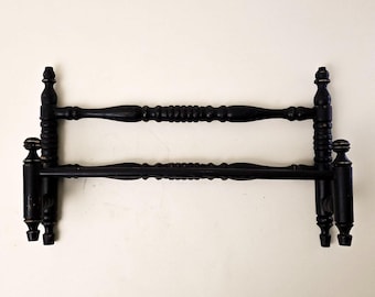 Toallero de madera antiguo / Mueble de pared rústico para baño estilo granja