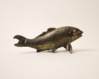 真鍮製コイの置物 真鍮製の鯉金魚の置物（2個在庫あり） - Etsy 日本