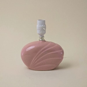Vintage Wrapped Pink Art Deco Style Table Lamp l Kitchen Lamp Decor