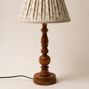 Vintage Turned Wood Table Lamp | Traditional Wood Lamp Base | Cottage & English Country Lighting