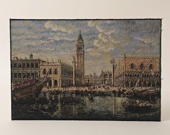 Vintage Venice Tapestry Wall Art: Grand Canal & Piazza San Marco Scene