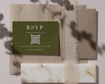 Colección Midnight / Plantilla de tarjeta de respuesta a una boda romántica vintage / Bodas románticas de estilo regencia / Plantilla editable / Tarjeta de respuesta a una boda hecha a mano