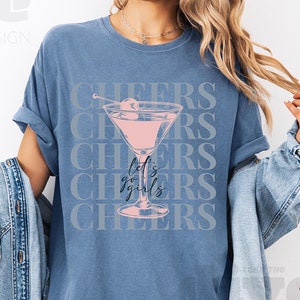 Let's Go Girls T-Shirt, Celebration Tee with pink cocktail drink, Girls Trip Shirt, Girls Night Out Tee, Party with the Girls