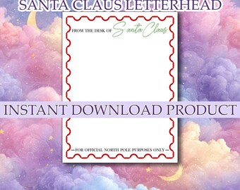 Briefhoofd kerstman - kerstactiviteit - direct downloaden - voor kinderen - blanco brief