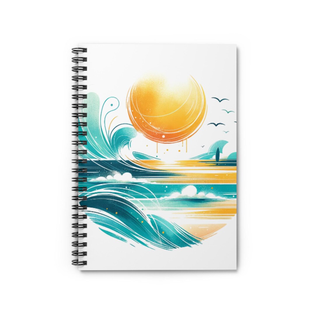 Ocean Sunset Spiral Notebook, Aesthetic Journal for Dreamers, Beach ...