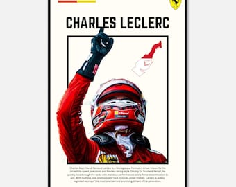 Charles Leclerc F1 Poster: Formula One Racing Art Print (Digital Download)