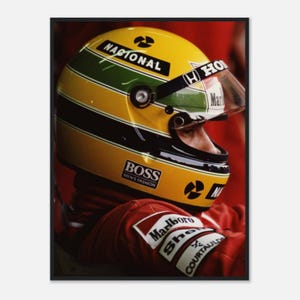 Ayrton Senna F1 Poster: Vintage Formula 1 Racing Print