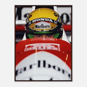 Ayrton Senna F1 Poster: Vintage Formula 1 Racing Print