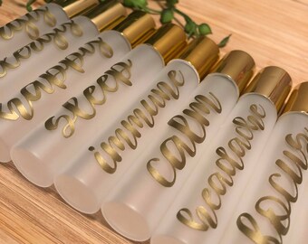 Custom set of 10 DoTERRA Essential Oil Roller bottle labels