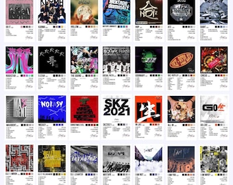 Stray Kids Polaroid Poster Collage, Kpop Album Cover Prints (Digital Download)