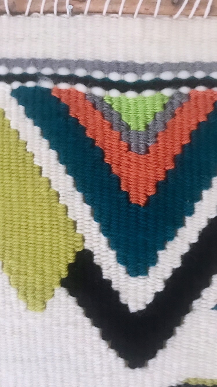 Geometric Large Woven Wall Hanging - Etsy