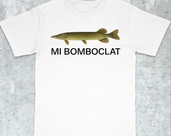 Mi Bomboclat Fisch Meme Shirt - Dummes Meme Shirt, lustiges Meme Shirt, Gehirnfäule Shirt, unangemessenes lustiges Gag Geschenk, Gen Z Meme, dümmstes Shirt