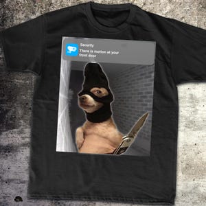 Maglietta con meme Ring Dog con movimento, maglietta con meme divertente, maglietta ironica, regalo per amanti dei gatti, stranamente specifica, maglietta squilibrata, maledetta, imbarazzante, maglietta per cani